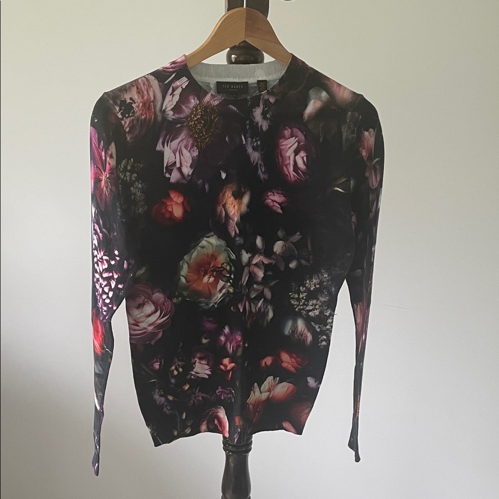 Ted Baker Black Floral Print Sweater